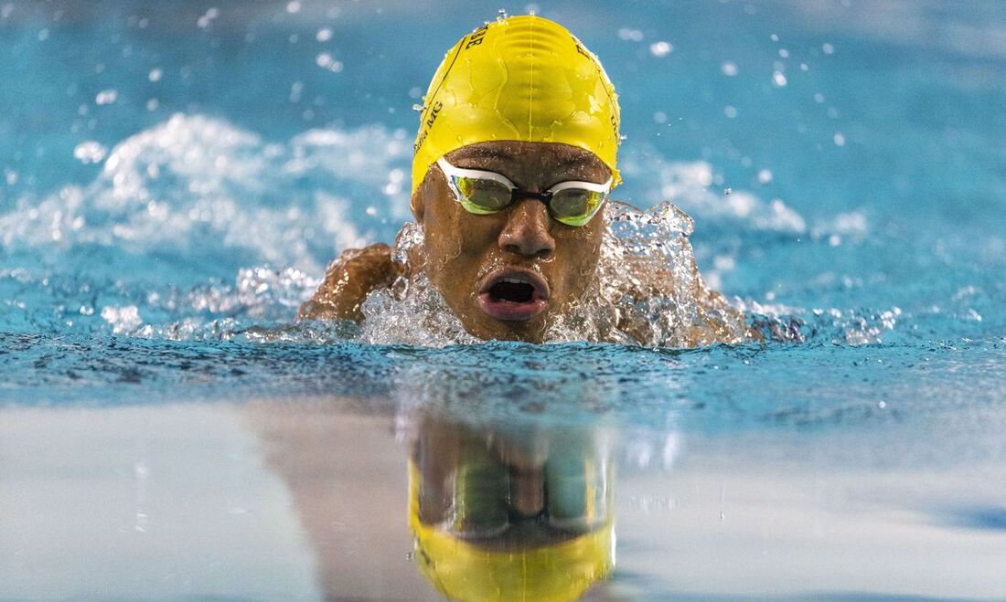 Gabriel Araújo no primeiro dia do Campeonato Brasileiro de Natação Paralímpica 