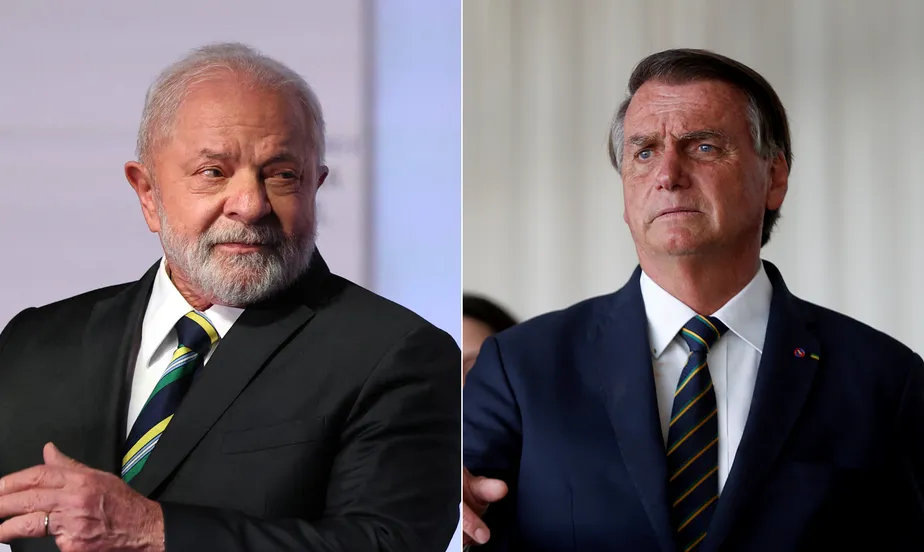 Presidente Luiz Inácio Lula da Silva e o ex-presidente Jair Bolsonaro 