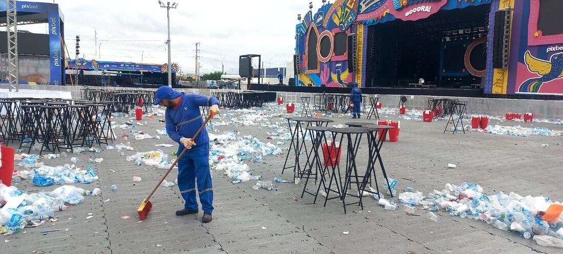 Limpeza do Pátio de Eventos do São João de Petrolina