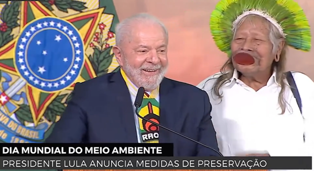 Lula na cerimônia da Semana do Meio Ambiente