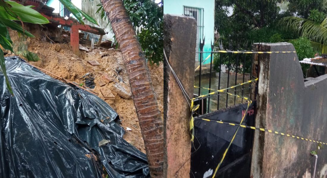 Deslizamento ocorreu na rua Engenheiro Caldas. Ninguém ficou ferido