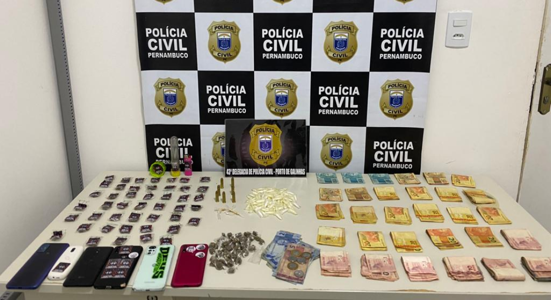 Materiais apreendidos pela polícia na operação