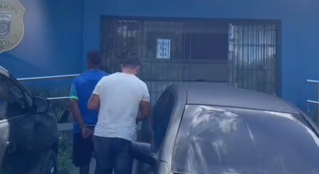 Assaltante foi levado à Delegacia de Camaragibe