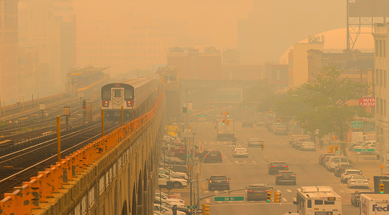 Incêndio no Canadá cobre Nova York de cinzas