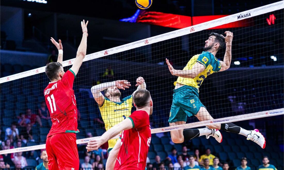 Brasil bateu Bulgária por 3 sets a 0