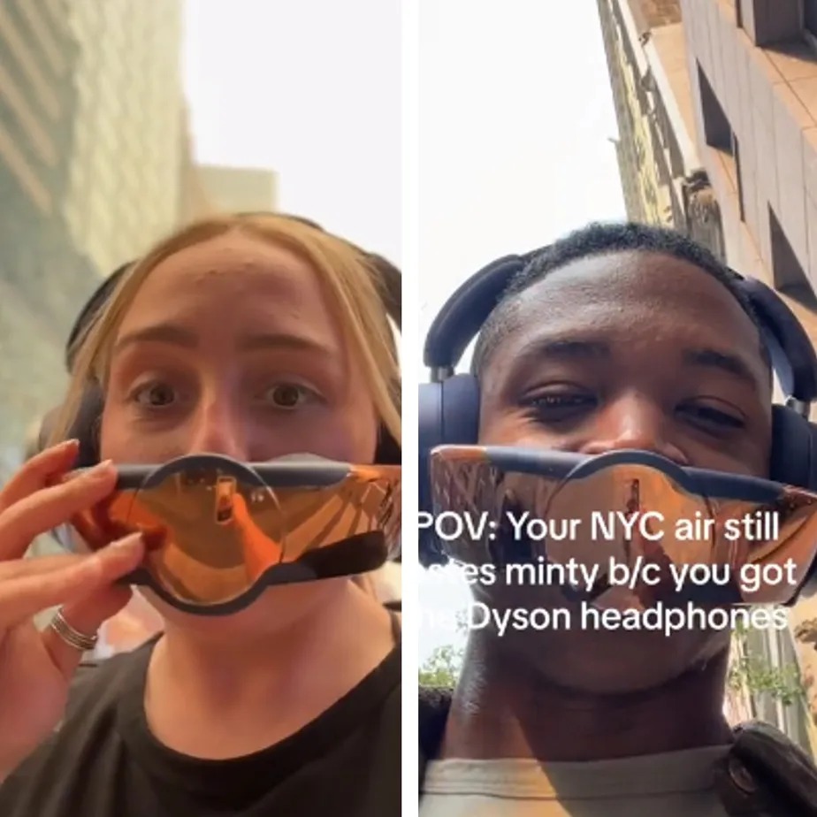 Kate Kosuch e Colin Rocker compartilharam experiência com fone Dyson Zone em Nova York 