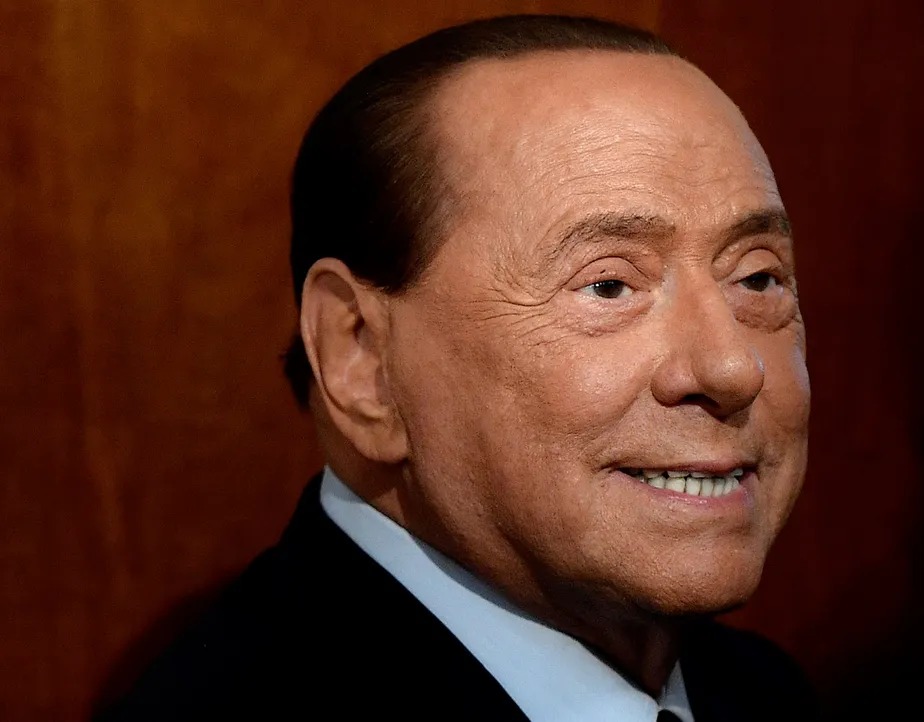 Silvio Berlusconi em agosto de 2019, como o então presidente do partido Forza Italia 