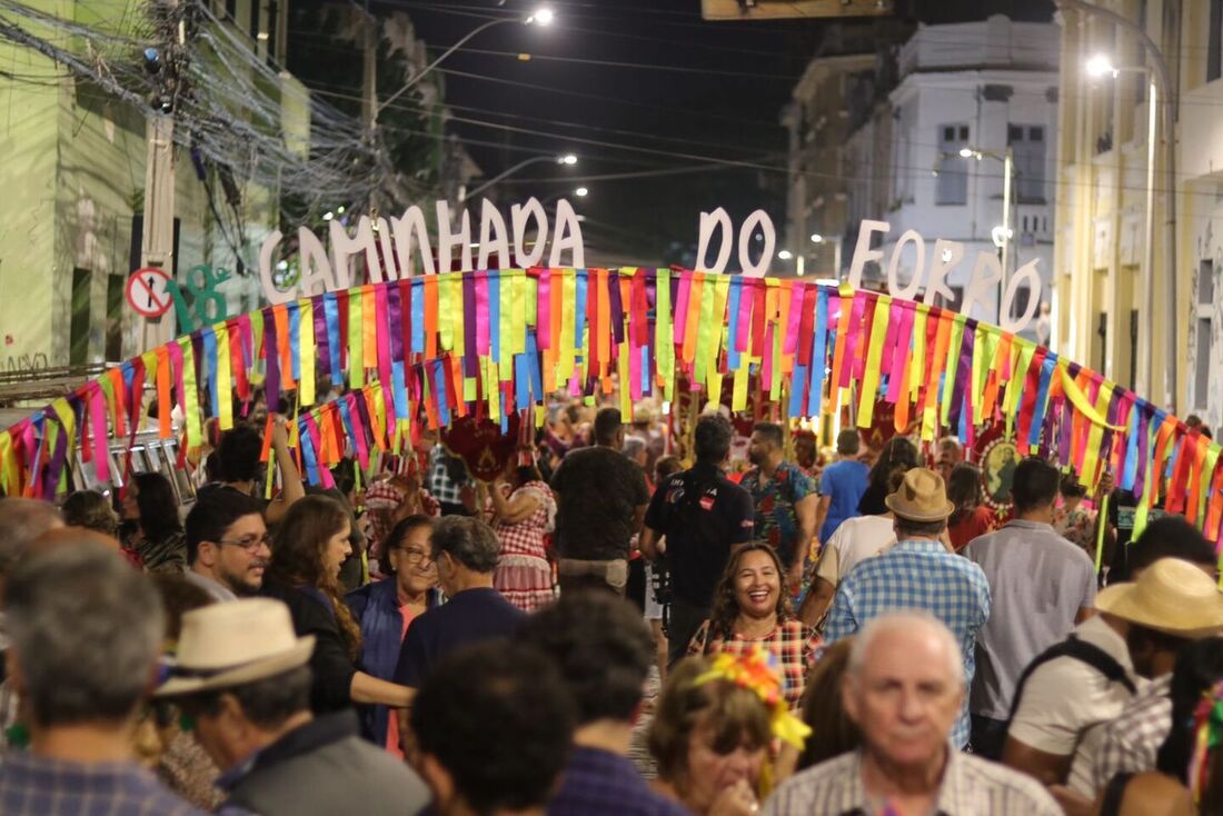 Caminhada do Forró, no Bairro do Recife