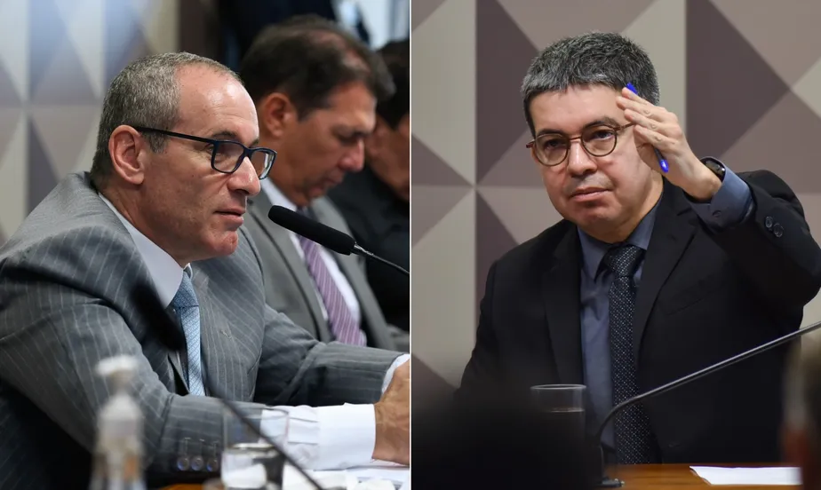 O senador Randolfe Rodrigues e o coronel Lawand 