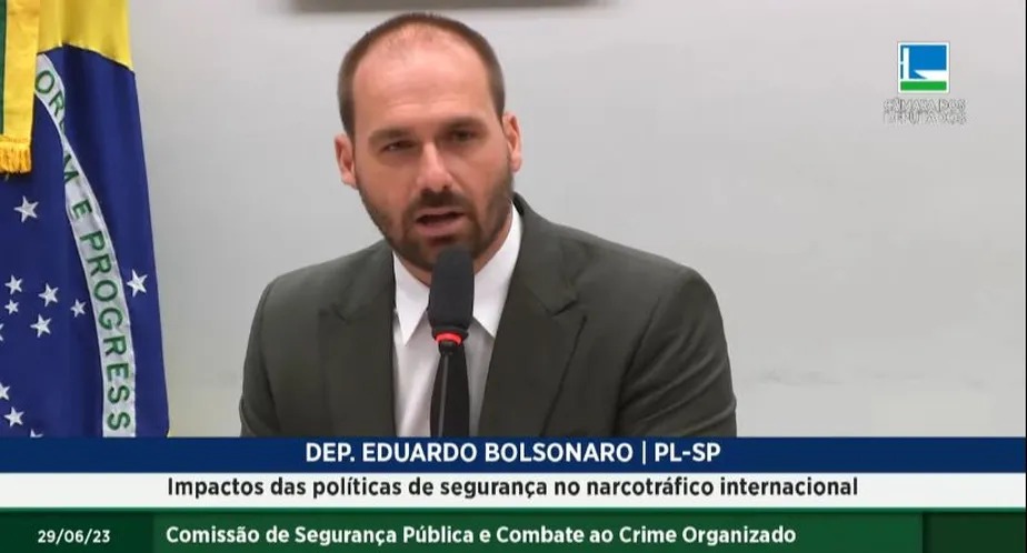 Eduardo Bolsonaro em audiência pública na Câmara dos Deputados 