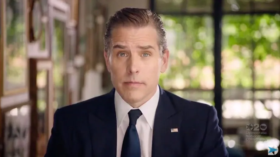 Hunter Biden, filho do presidente Joe Biden, em vídeo da campanha presidencial de 2020