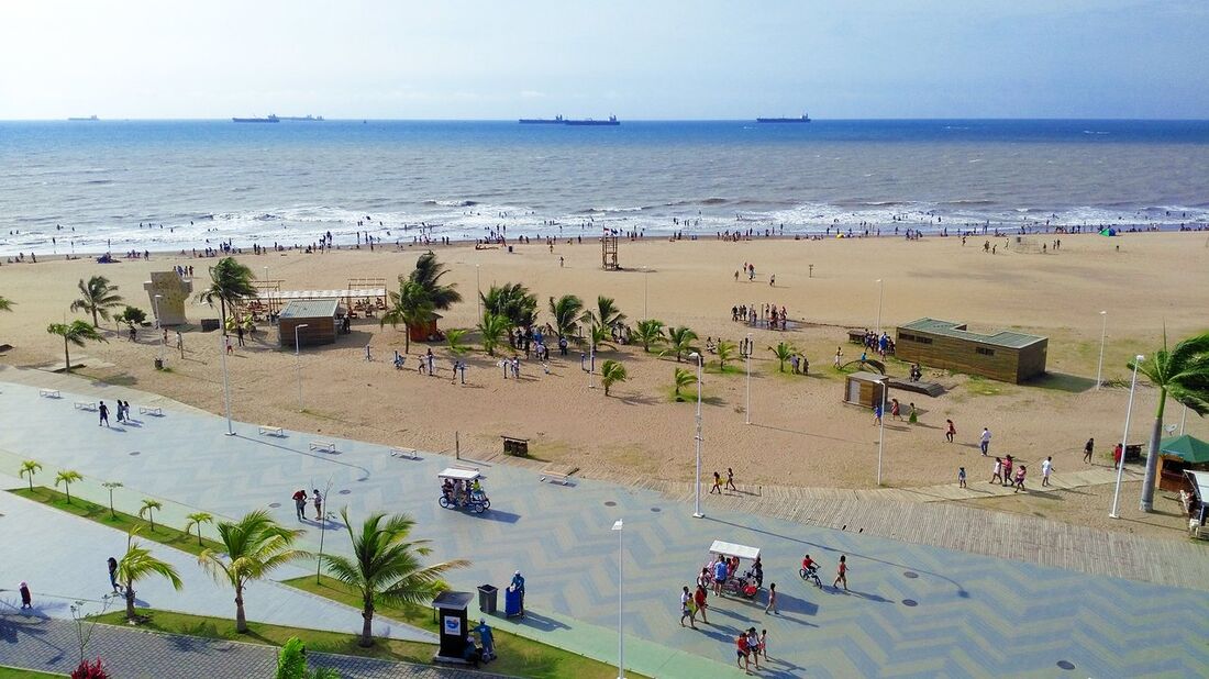 Praia de Las Palmas, na cidade de Esmeraldas