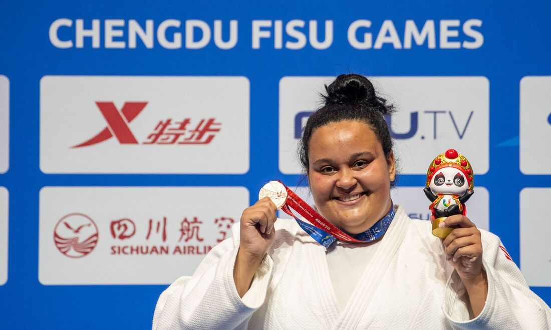 Agatha Silva levou a medalha de bronze na categoria +78kg