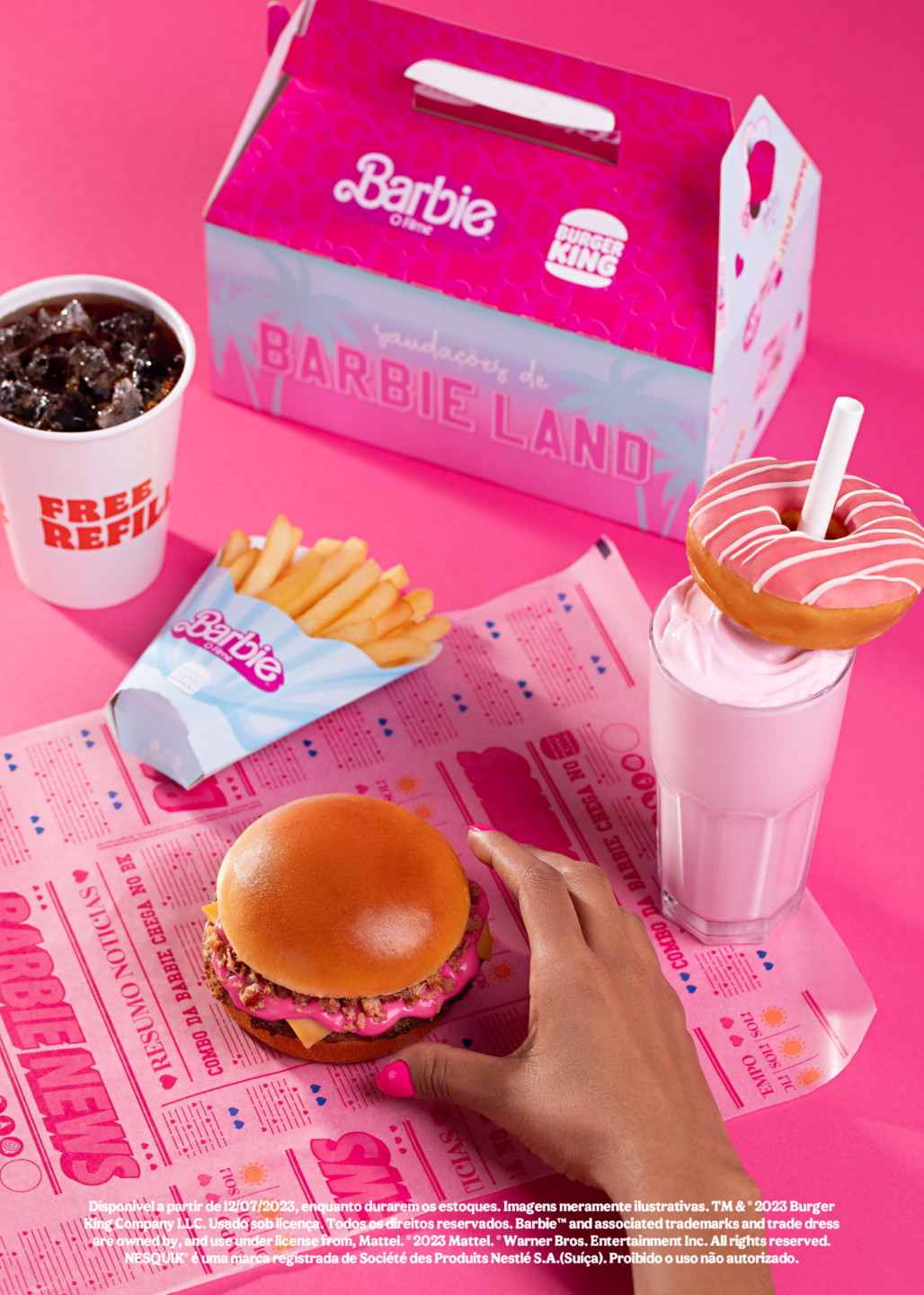 Burger King lança edição especial inspirada na boneca Barbie; confira