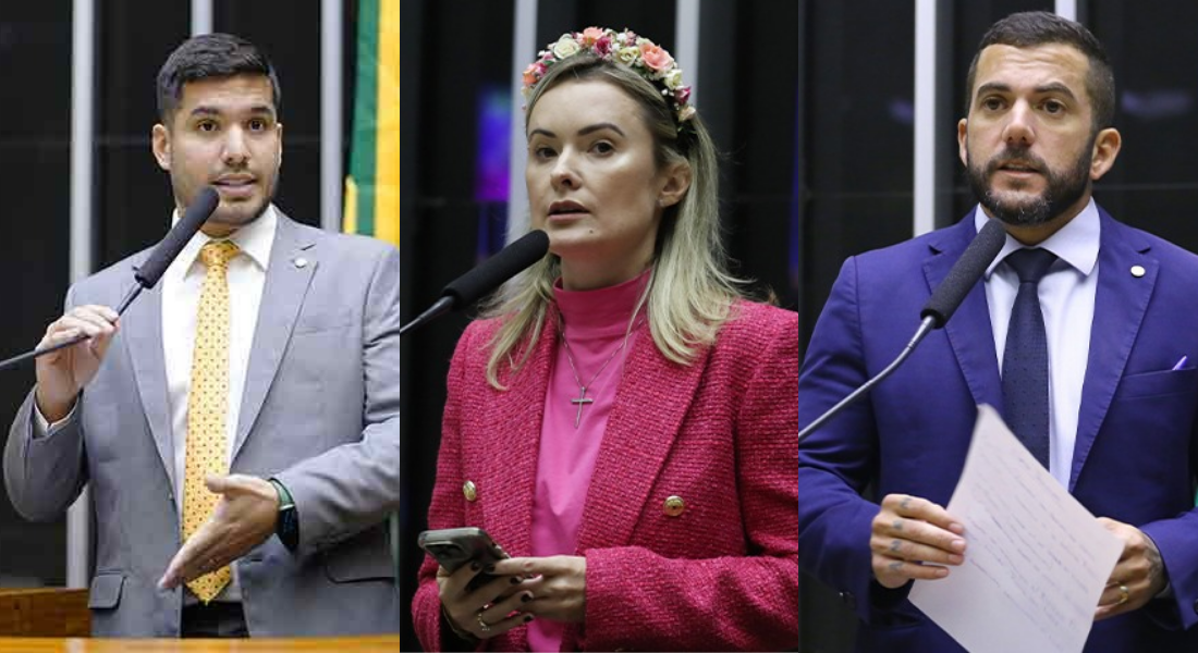 André Fernandes, Júlia Zanatta e Carlos Jordy