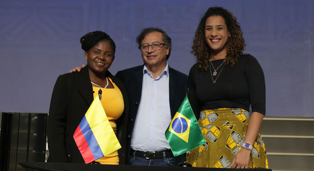 Ministra colombiana da Igualdade e da Equidade, Francia Márquez, e Annielle Franco