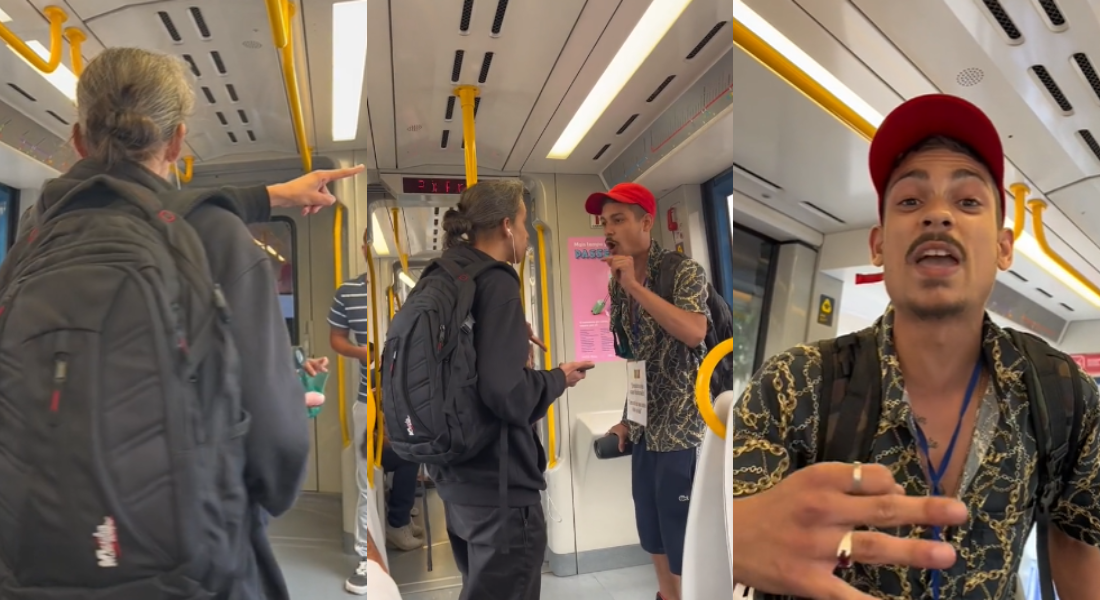 Rapper brasileiro é repreendido por passageira em metrô de Portugal