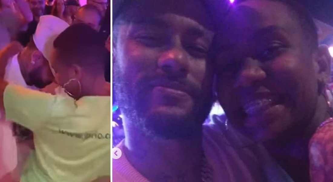 Grazi Rodrigues dançou e tirou foto com Neymar durante festa