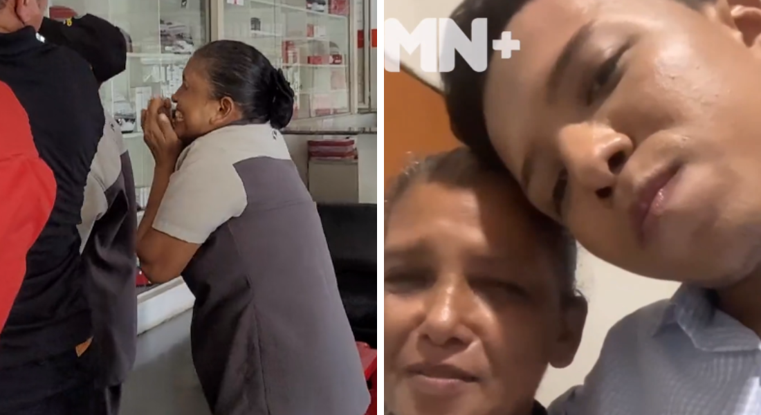 Momento entre mãe e filho emocionou as redes sociais