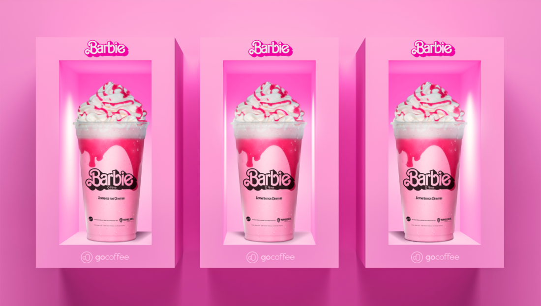 Frapê da Barbie tem sabor de tutti-frutti e calda com glitter