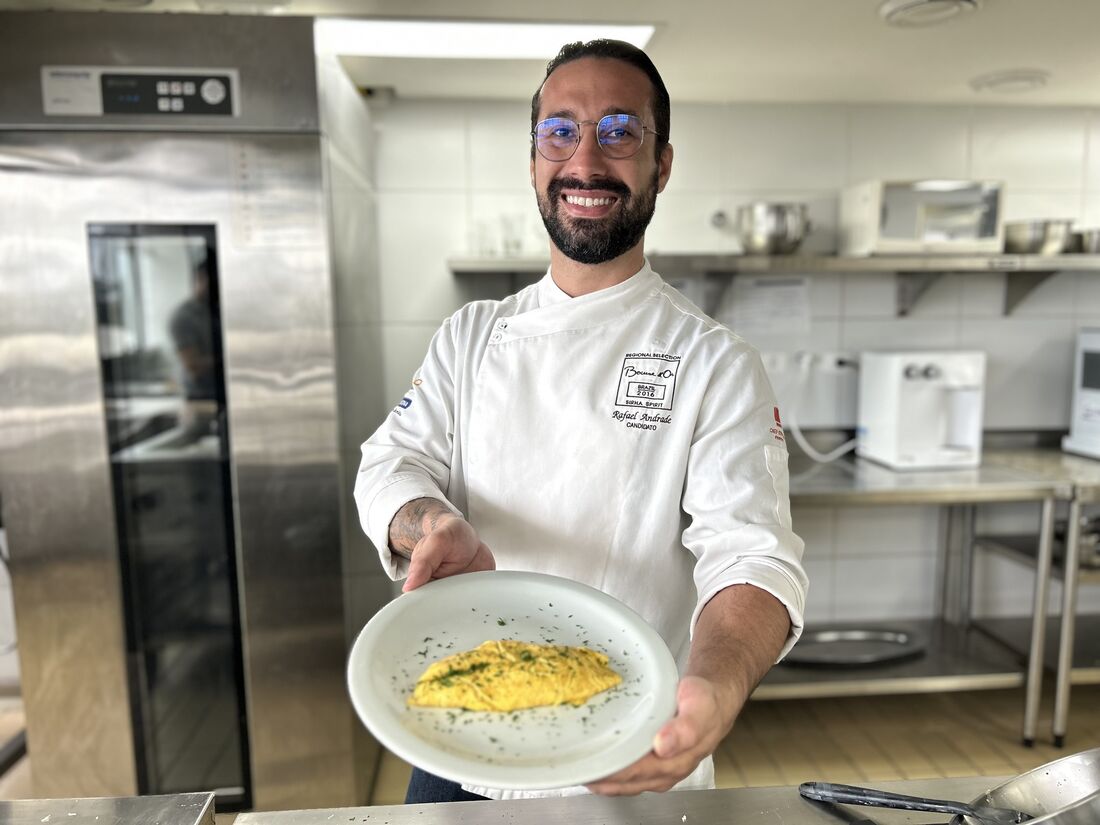 Chef Rafael Andrade ensinou os segredos da omelete francesa