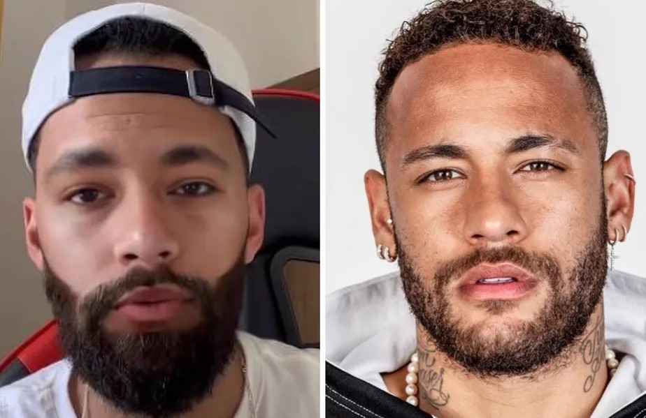 'Sósia' de Neymar usa filtro para se parecer com jogador nas redes sociais 