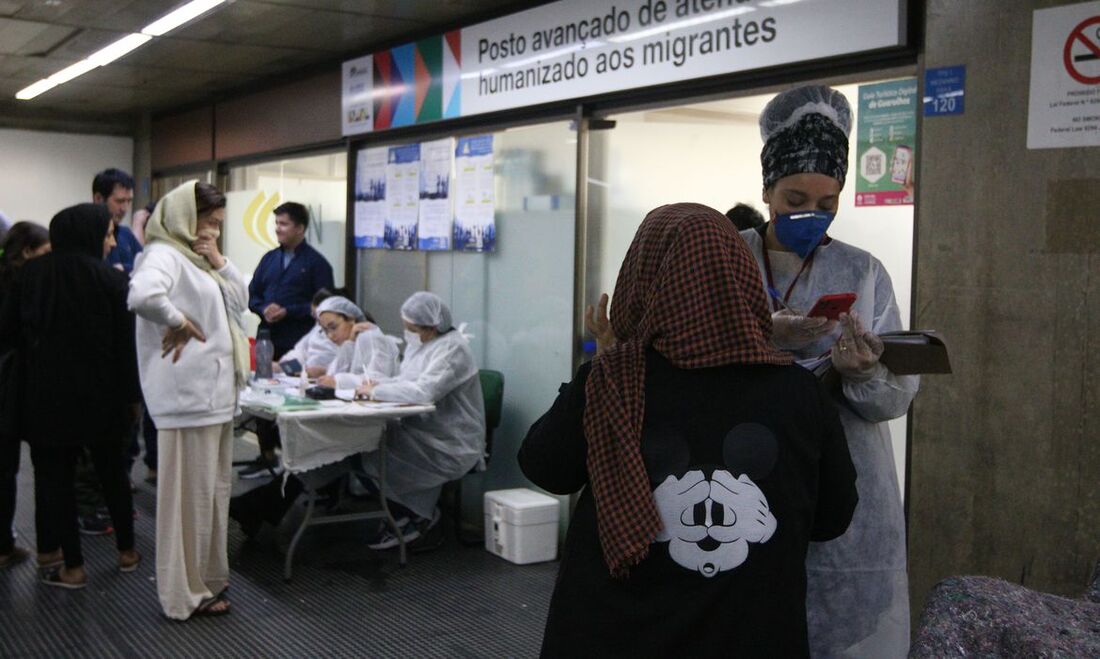 Acolhimento de afegãos no Aeroporto de Guarulhos
