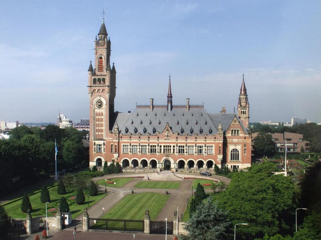 Palácio da Paz, sede da Corte Internacional de Justiça (CIJ) em Haia, na Holanda. 