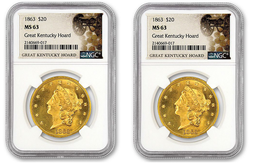 Moedas foram encontradas no estado de Kentucky