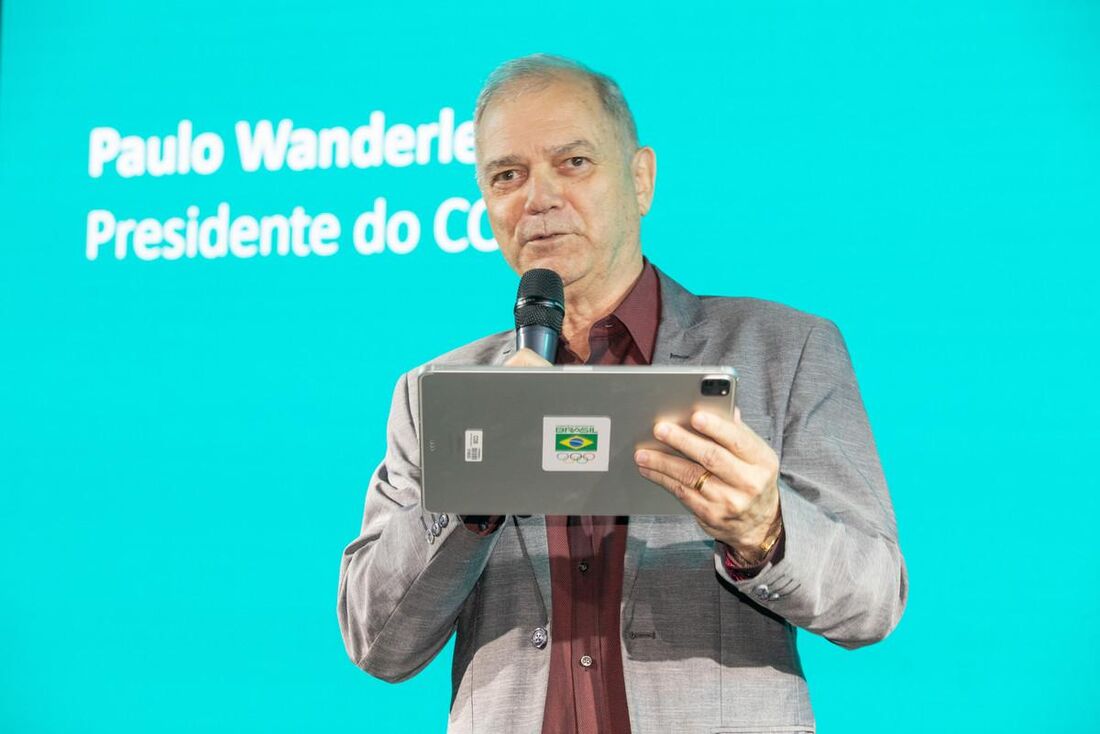 Paulo Wanderley, Presidente do COB, durante o anuncio do aumento das premiações 