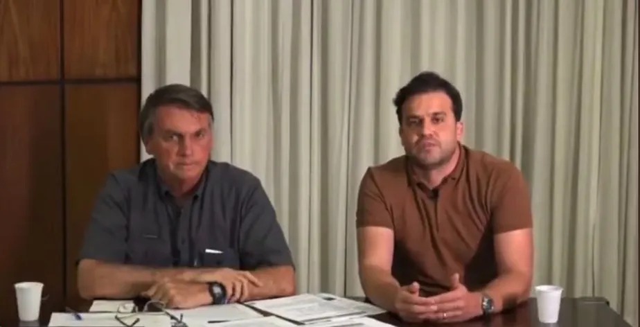 Jair Bolsonaro e Pablo Marçal em live 