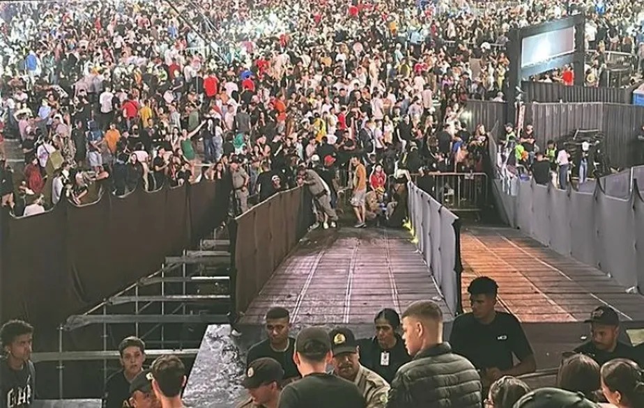 Rampa desabou no Festival Rap Mix, em Goiânia 