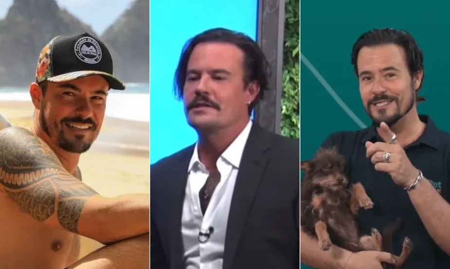 Paulo Vilhena, em três negócios distintos: em Fernando de Noronha, onde é dono de pousada; como sócio de clínica para tratamento de calvície; e como criador de plataforma para pets 