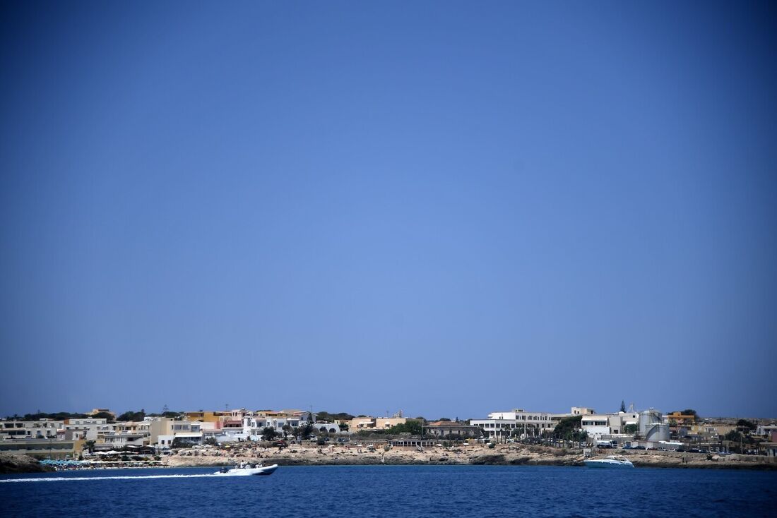 Ilha italiana de Lampedusa