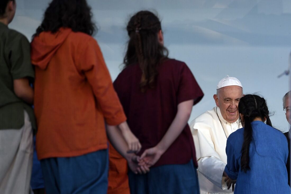 Papa Francisco em celebração de via crucis no parque Eduardo VII