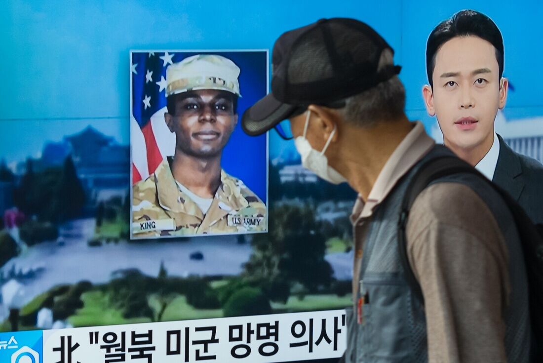 Soldado americano exposto em televisão na Coreia do Sul