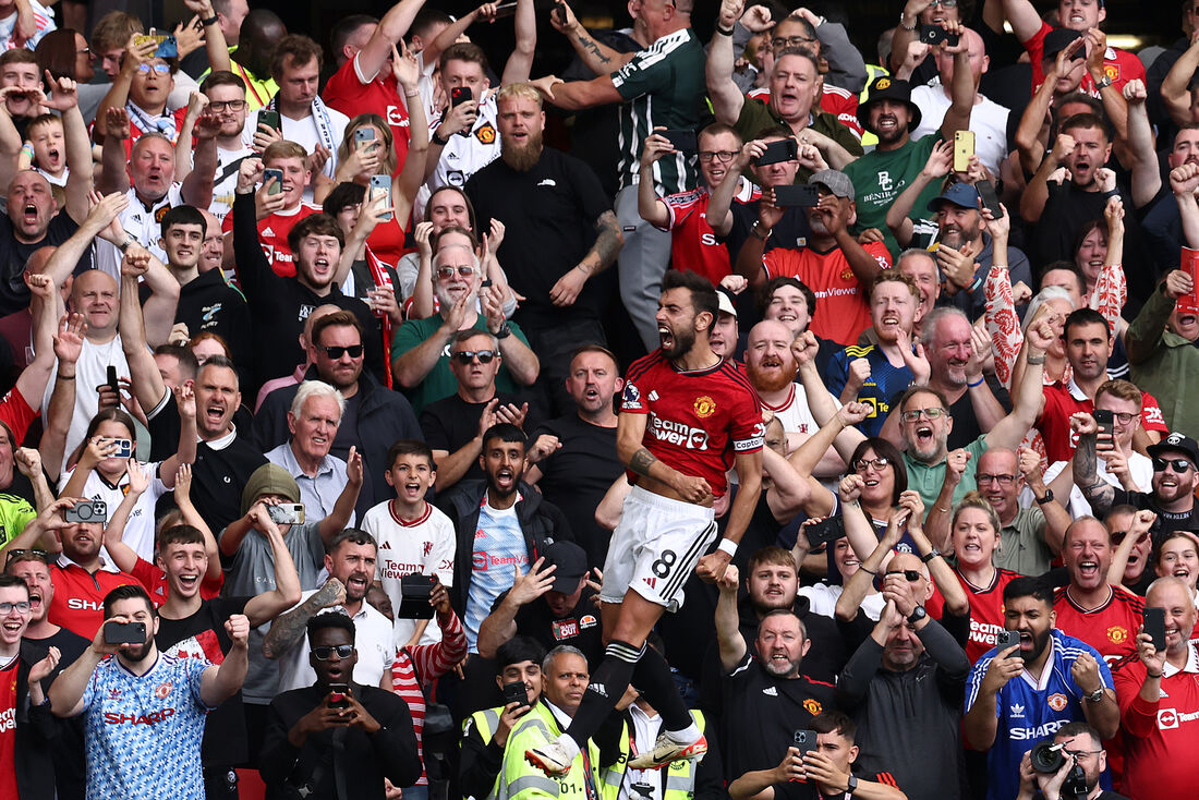 Bruno Fernandes marcou o gol da vitória do United 