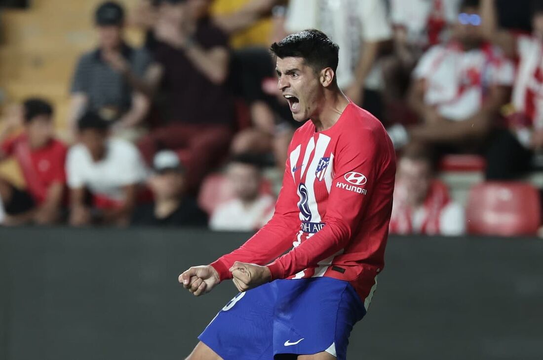 Morata marcou duas vezes na goleada do Atleti