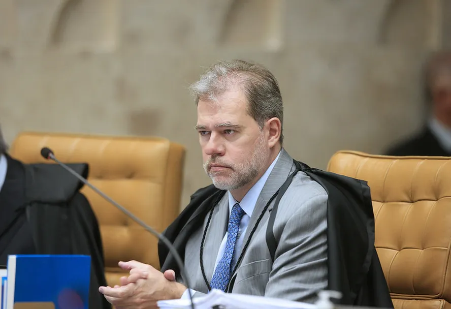 O ministro Dias Toffoli, durante sessão do STF 