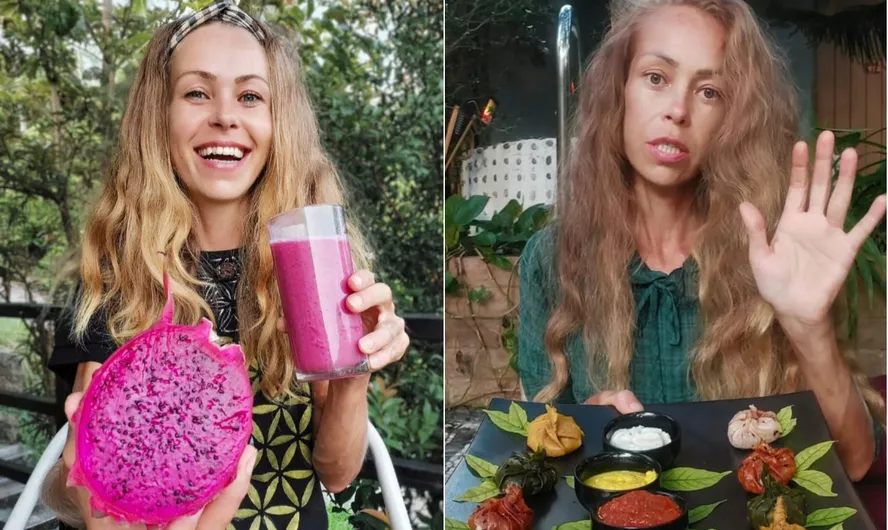 Zhanna D'Art, de 39 anos, compartilhava sua rotina vegana nas redes sociais