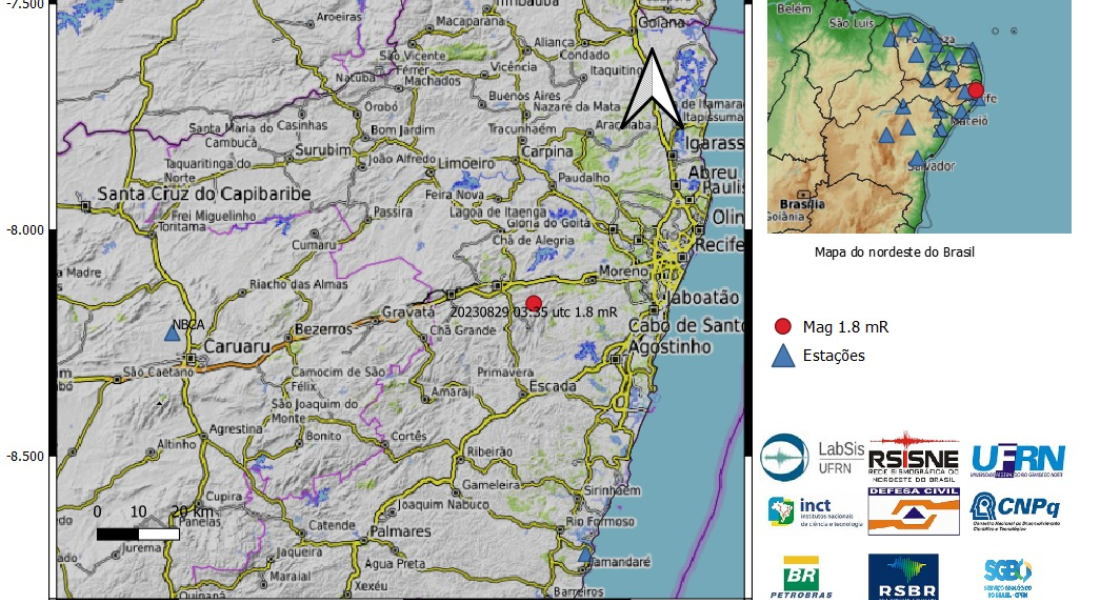 Tremor aconteceu durante a madrugada