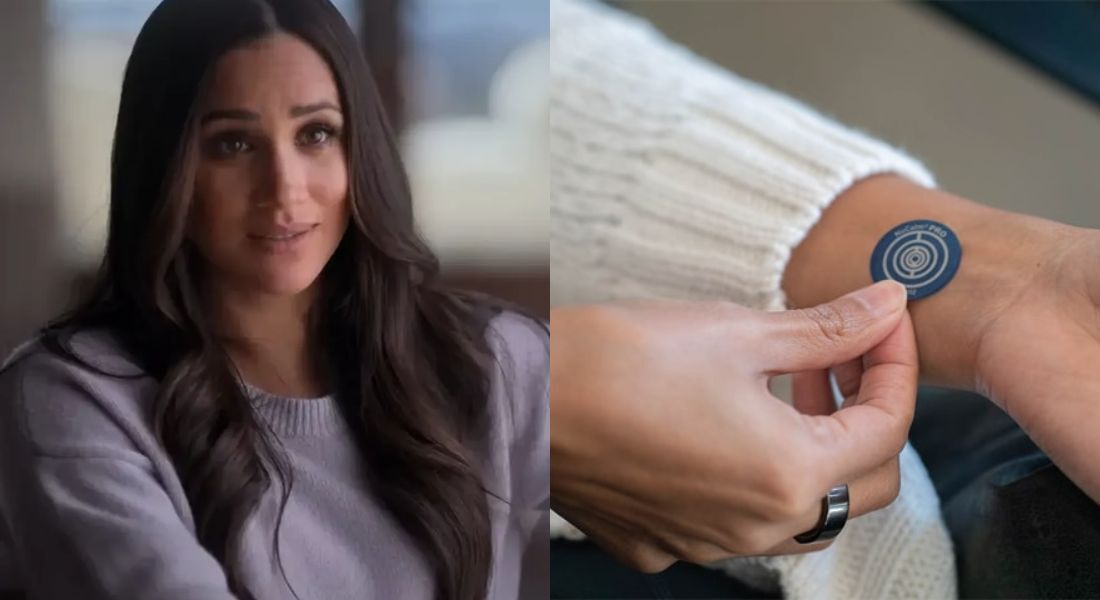 Meghan Markle foi vista, nos Estados Unidos com pulseira para relaxamento