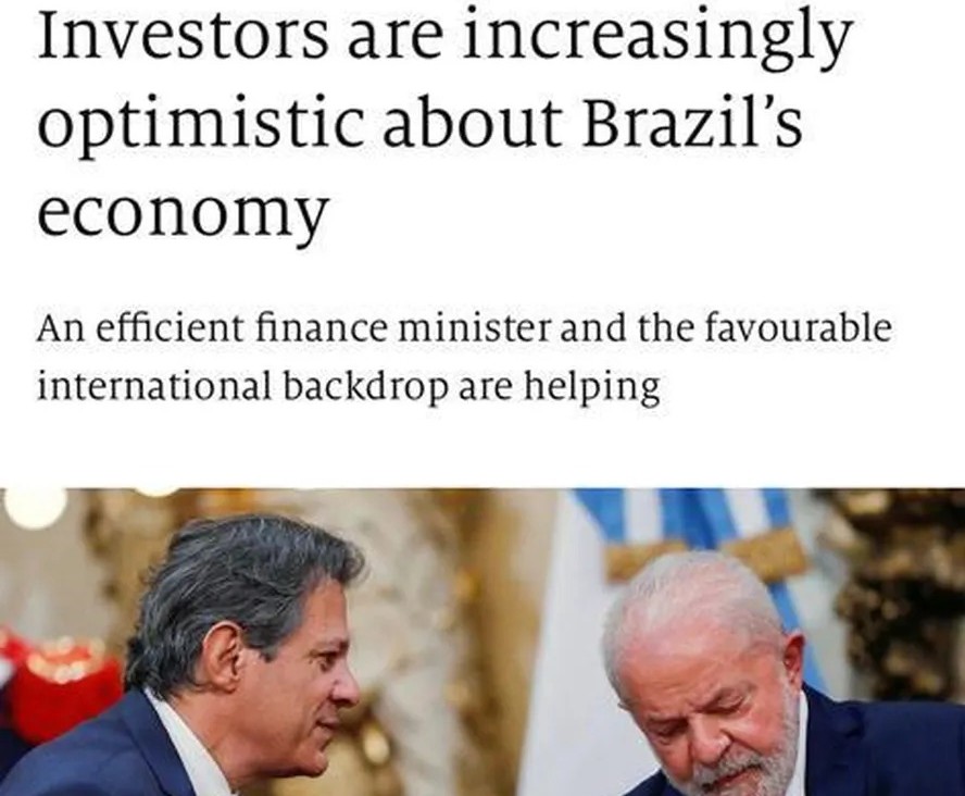 Reportagem da revista The Economist aponta otimismo internacional sobre o Brasil e elogia 'eficiência' de Haddad