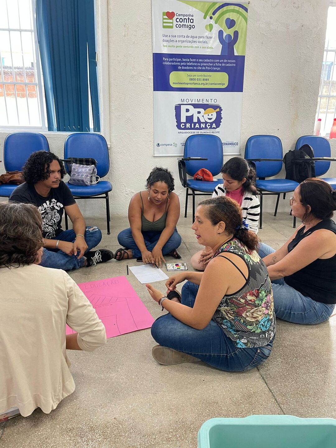 Registro do primeiro dia de capacitação em educação social, curso produzido entre o Movimento Pró-Criança e a Unicap