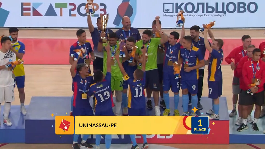 Equipe foi foi campeã do futsal no Festival Internacional de Esportes Universitários