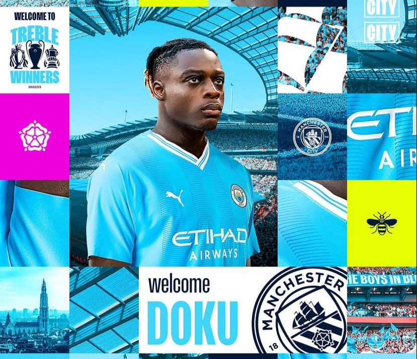 Jérémy Doku é anunciado no Manchester City