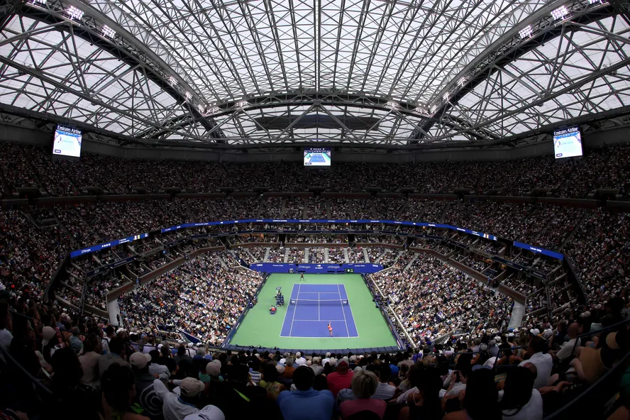 Quadra central onde será disputada a decisão masculina do US Open 