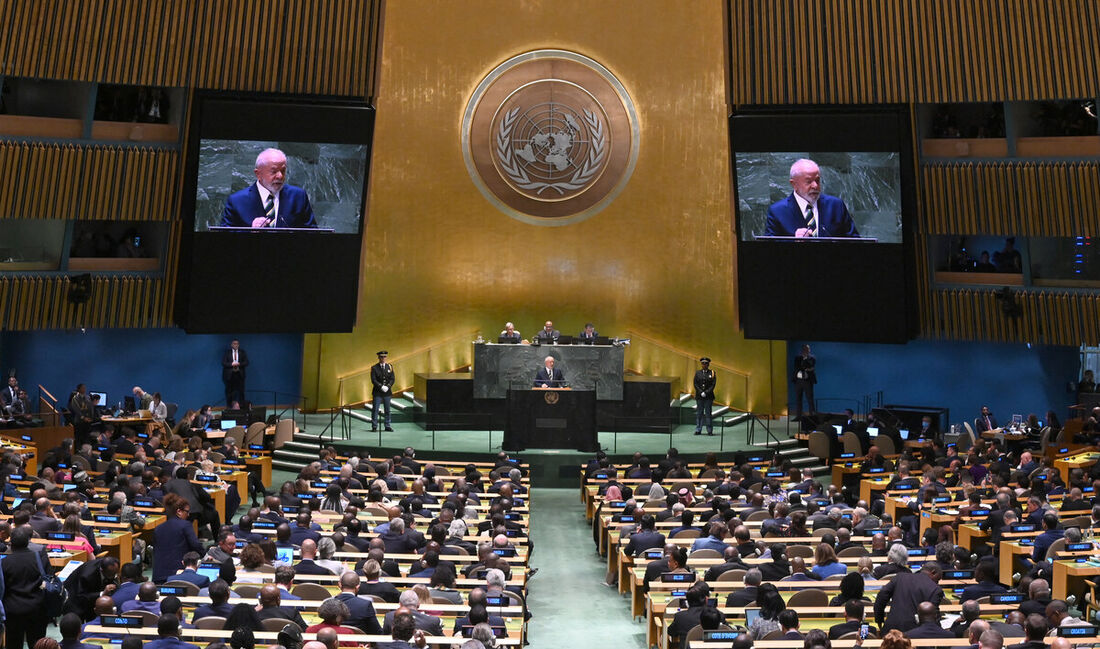 Luiz Inácio Lula da Silva discursa na 78ª Assembleia Geral das Nações Unidas na sede da ONU