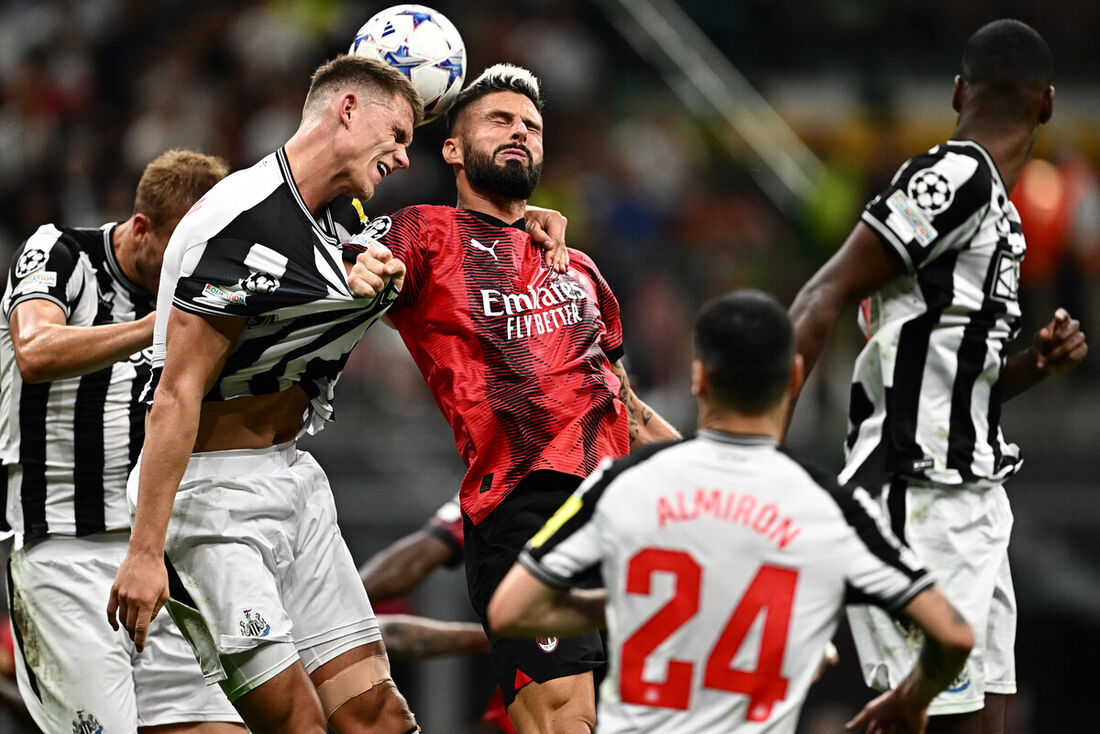 Apesar de bastante disputado, Milan e Newcastle não abriram o placar 