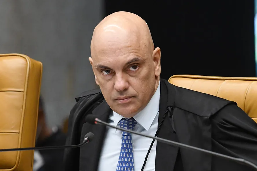 O ministro Alexandre de Moraes, durante sessão do STF